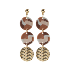 Fashion Leopard Neutral Polymer Clay Drop Earrings Supplier