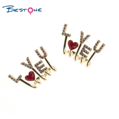 Bestone Fashion LOVE Earrings High Quality 14K Gold Earrings Supplier