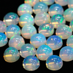 Natural Gemstone High Quality Calibrated Ethiopian Opal Round Cabochon Exporter