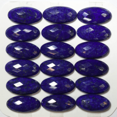 Wholesale Loose Gemstone Lapis Lazuli Faceted Oval Cabochon