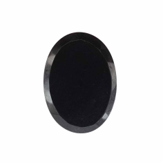 Black Agate Onyx Two sided Polished Flat Faceted Oval Cabochon Exporter