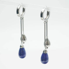 Silver 925 Lapis Lazuli Teardrop Chandelier Dangle Earrings Supplier