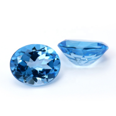 Blue topaz price per carat oval shape cut loose gemstones Exporter