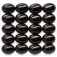 Real Gemstone Manufacturer Oval Black Agate Cabochon Exporter