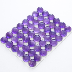 Half Round Flat Back Natural Gemstone Amethyst 6mm Round Cabochon Exporter