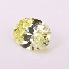 5A grade canary yellow oval cut synthetic cz gems loose oval zircon Exporter