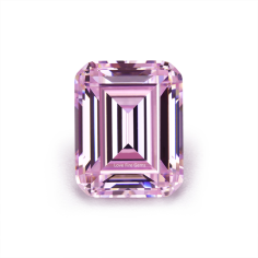 Emerald step cut USA light pink loose synthetic pink cz gemstone Exporter