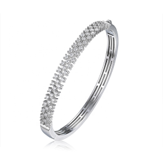 Wholesale High Quality Bangle Simple Design Small Diamond