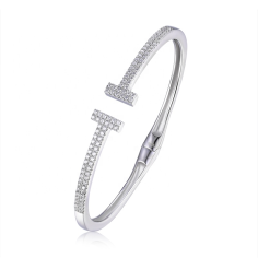 Wholesale 925 Sterling Silver Handmade CZ Stones Bracelet