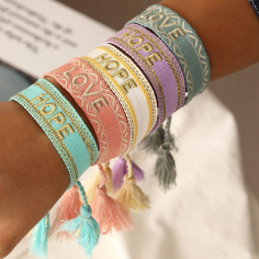 LOVE Letter Tassel Bracelet Custom Woven Bracelets Supplier