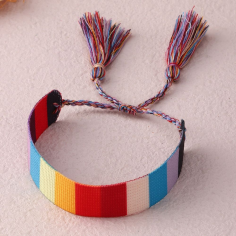 Alphabet Embroidery Tassel Braided Bracelet Supplier