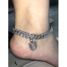 Custom bling cuban chain initial anklet foot bracelet jewelry Exporter