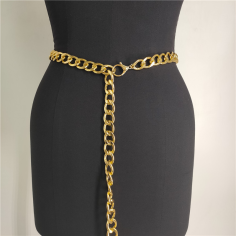 14K Gold Plated Chain Waist Trendy Chain Belt Women Waist Exporter