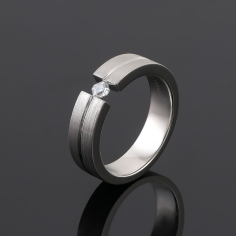 Wholesale solid gold 6mm width ring without diamond pure gold