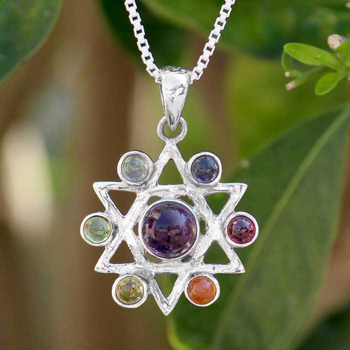 Wholesale Good Looking Healing Chakra Stone Pendant In Sterling Chakra Pendant
