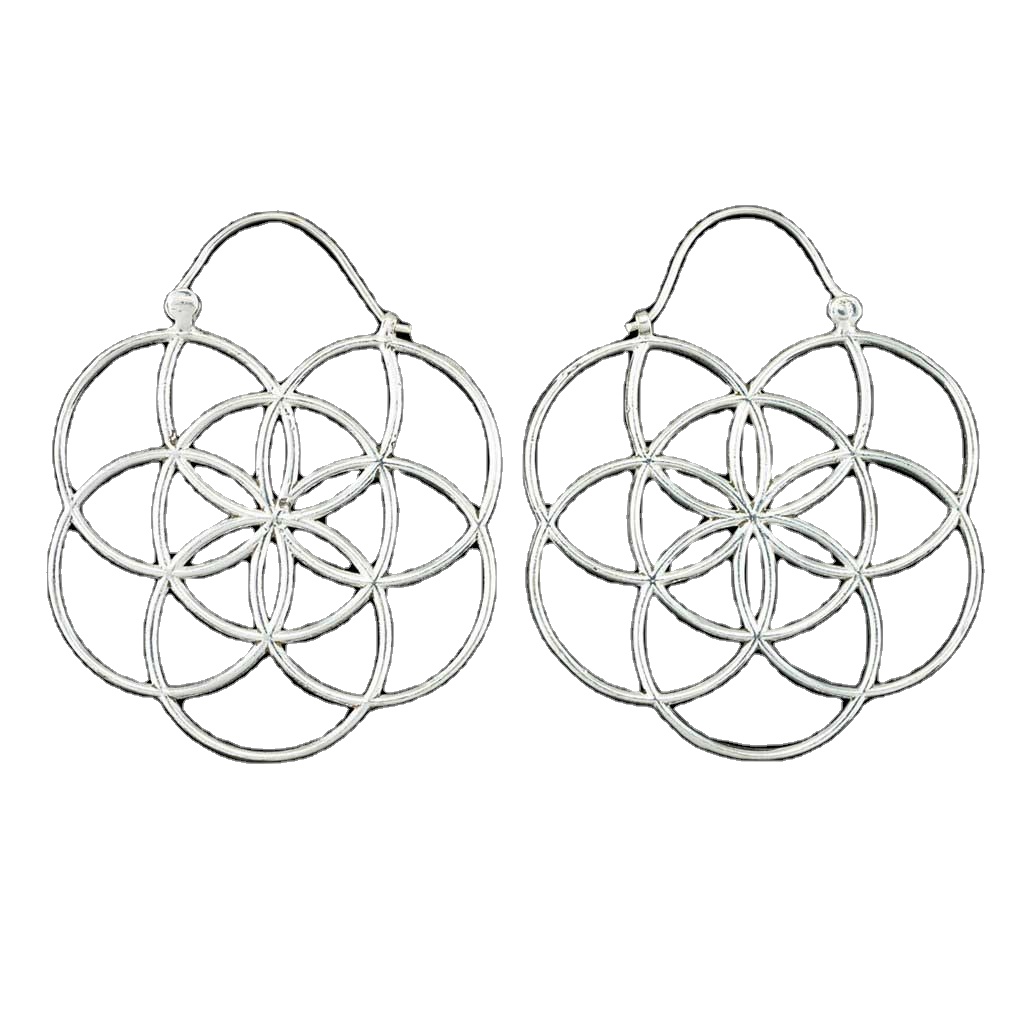 Sterling Silver Jewelry Handmade Mandala Wire Lotus Mandala Earring Exporter