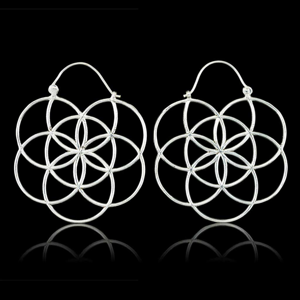 Sterling Silver Jewelry Handmade Mandala Wire Lotus Mandala Earring Exporter
