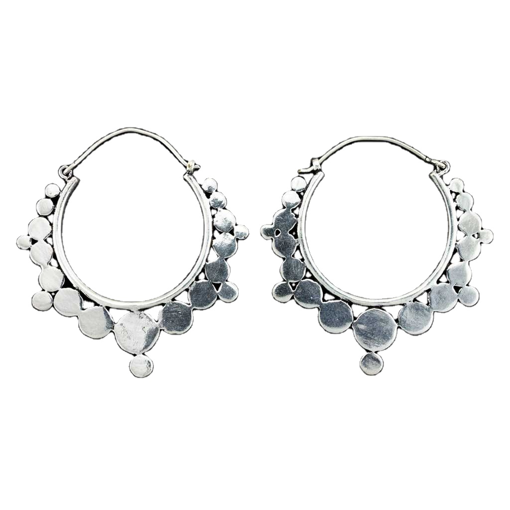 Wholesale 925 Solid Silver India Moon Mandala Handmade Earring Exporter