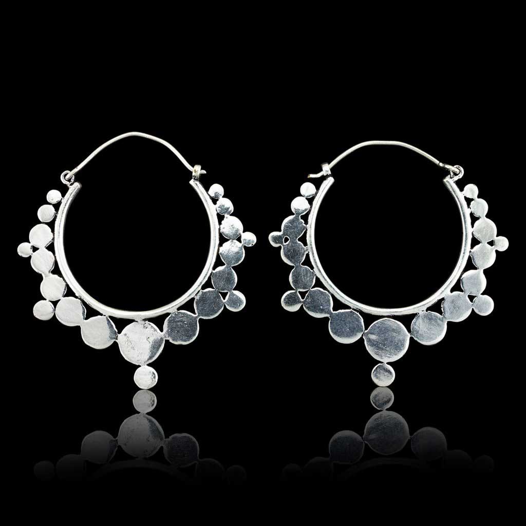Wholesale 925 Solid Silver India Moon Mandala Handmade Earring Exporter
