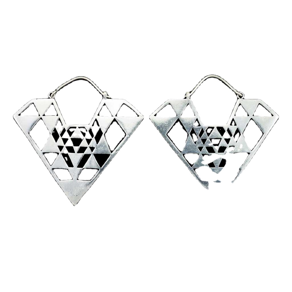 Shree Yantra Earring In Sterling Silver Jewelry Mandala Yantra Earrings Exporter