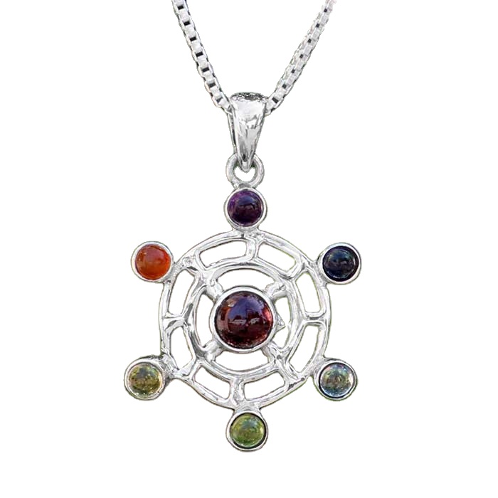 Wholesale Chakra Mandala Pendant With 925 Sterling Silver Jewelry Chakra Pendant
