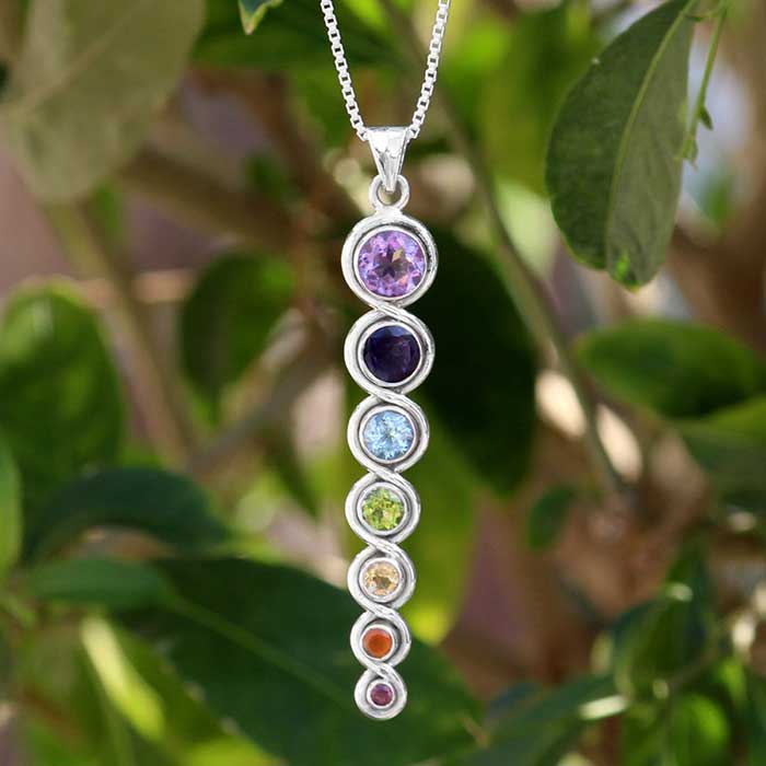 Chakra Yoga Pendant With 925 Sterling Silver, Chakra Pendant Supplier
