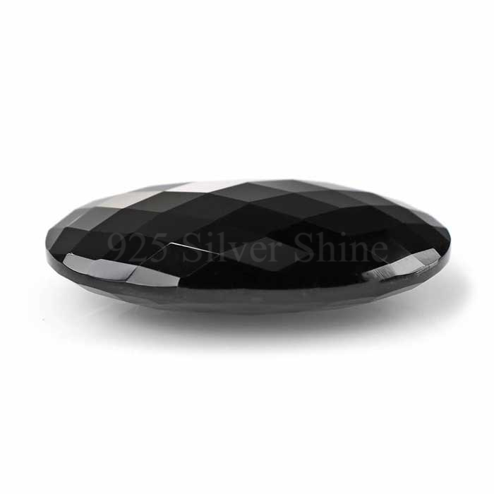 Wholesale Top Quality Black Onyx Faceted Loose Faceted Oval Shape Gemstone