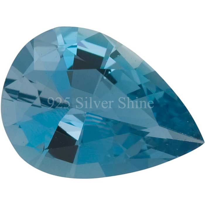 Loose Faceted Pear Shape for Jewelry Natural Blue Aquamarine Gemstone Supplier