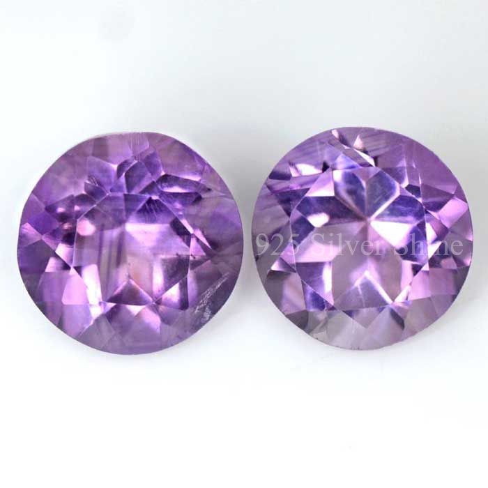 Loose Amethyst Brazilian Faceted Round For Jewelry Making Supplier