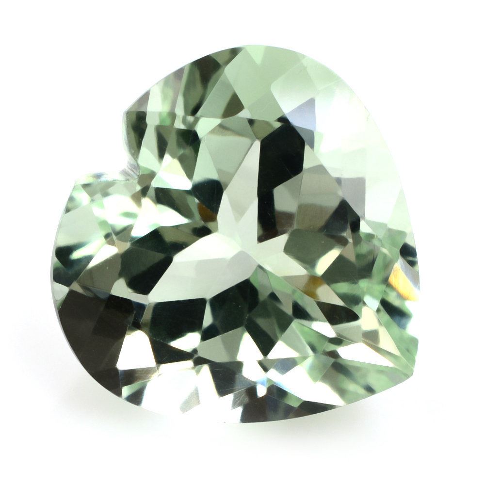 Green Amethyst Faceted Loose Faceted Heart Shape Gemstone Manufacturer