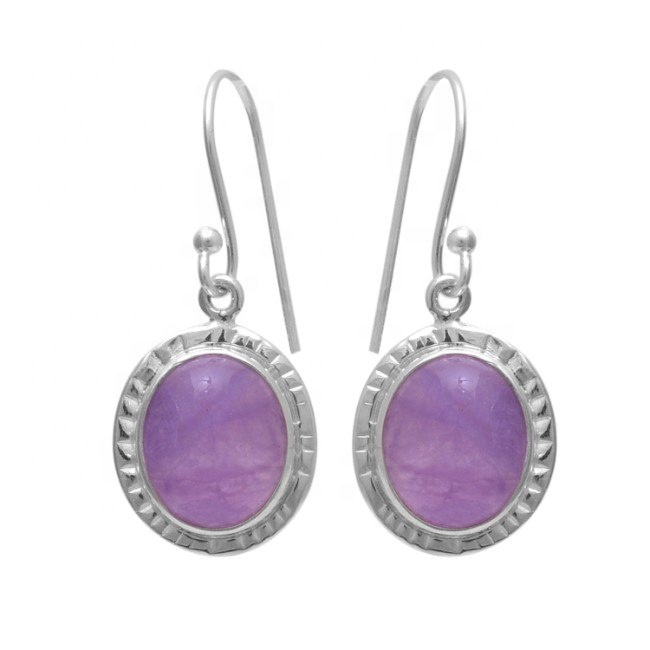 Sterling Silver Purple Lavender Amethyst Dangle Earrings Manufacturer