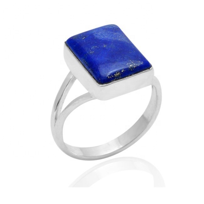Lapis Lazuli Square Sterling Silver Ring  Supplier