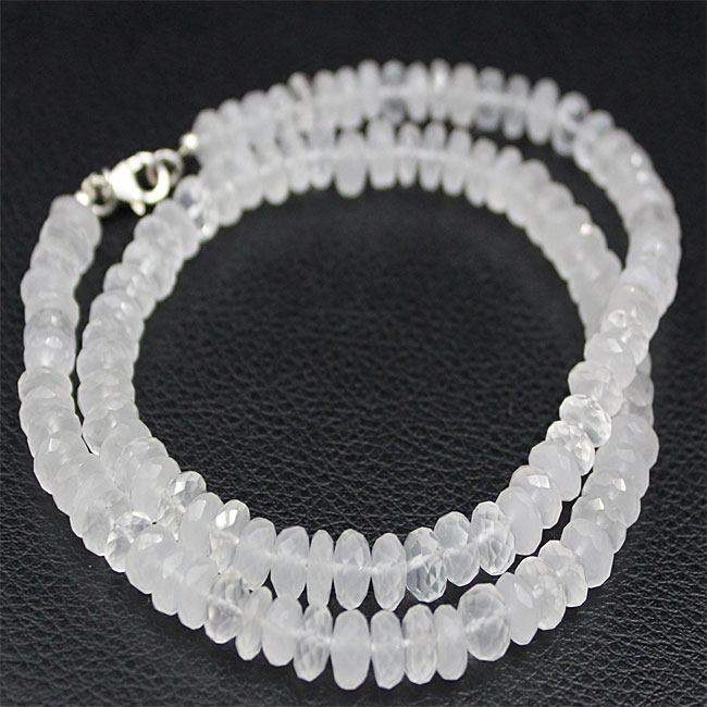 Faceted Roundel Ice Quartz Beads For Jewelry Supplier