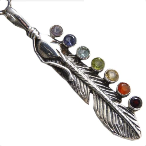 Leaf Style Multi Gemstone Silver Pendant Exporter