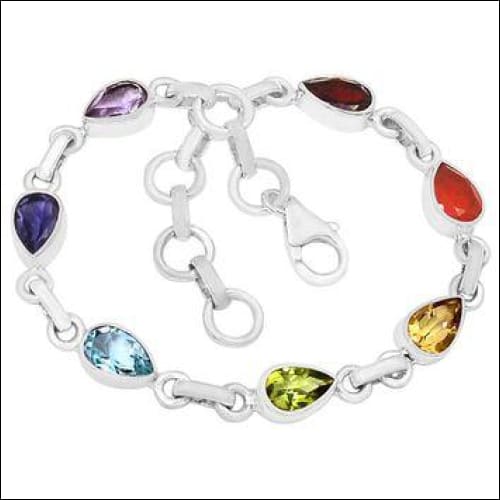 Pear Shape Multi Gemstone Bracelet Exporter