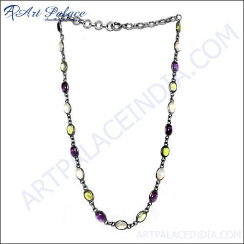 Excellent Design Bazel Silver Necklace Exporter