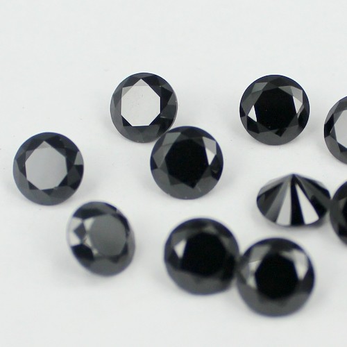ROUND SHAPE NATURAL BLACK DIAMOND WHOLESALER