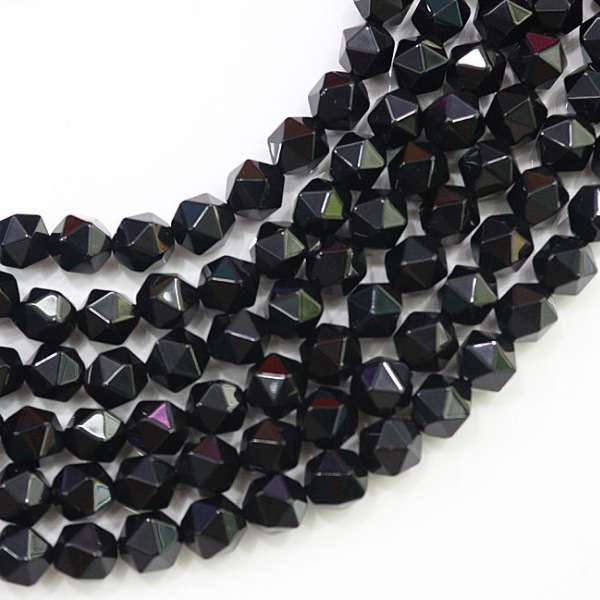 Awesome faceted black diamond bead Supplier
