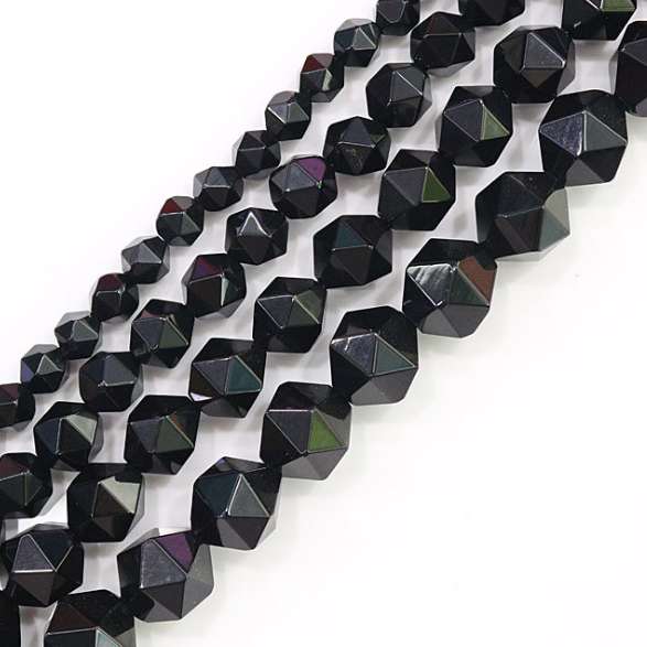 Awesome faceted black diamond bead Supplier