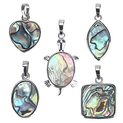 925 Silver Abalone Shell Pendant Lot Wholesaler