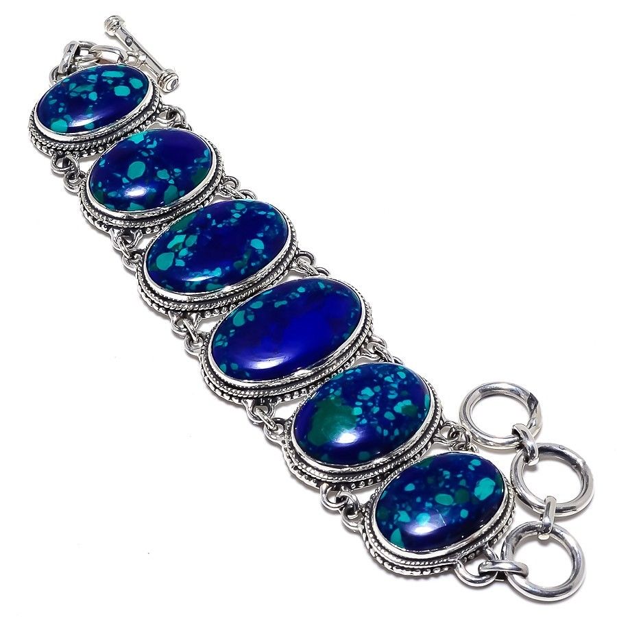 INCREDIBLE AZURITE MALACHITE GEMSTONE HANDMADE JEWELRY BRACELET SUPPLIER