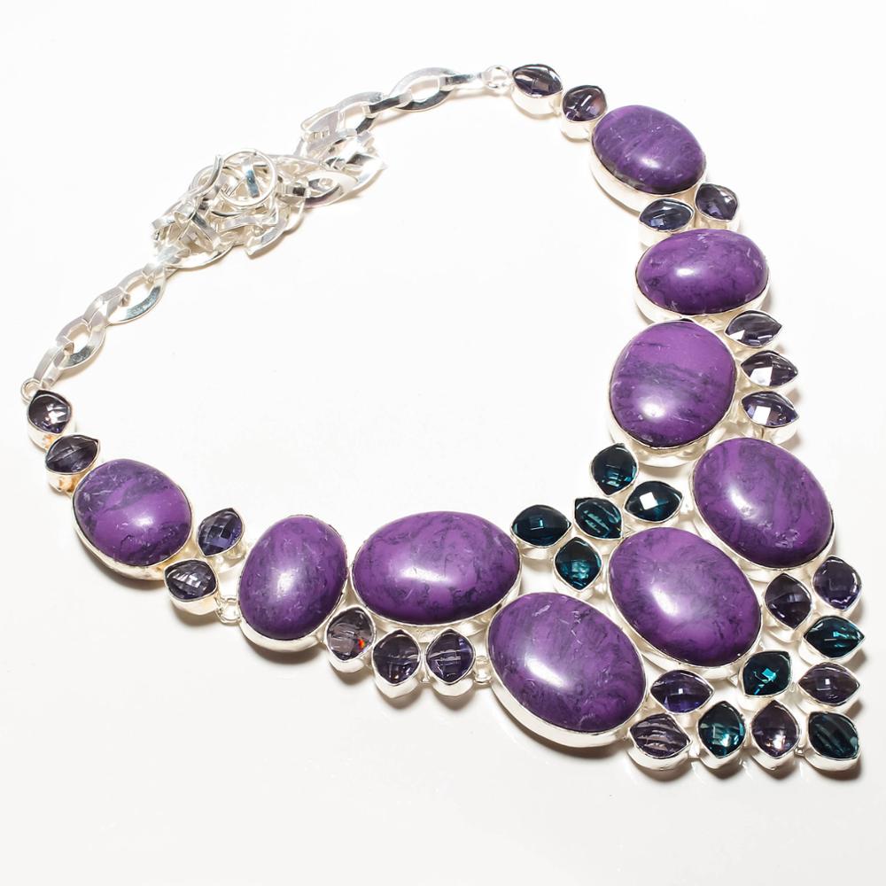 Charoite Gemstone 925 Sterling Silver Jewelry Necklace Manufacturer