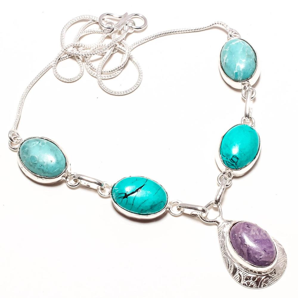 Charoite Gemstone 925 Sterling Silver Jewelry Necklace Manufacturer