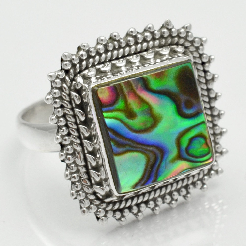 Abalone Shell 925 Sterling Silver Ring Jewelry Manufacturer