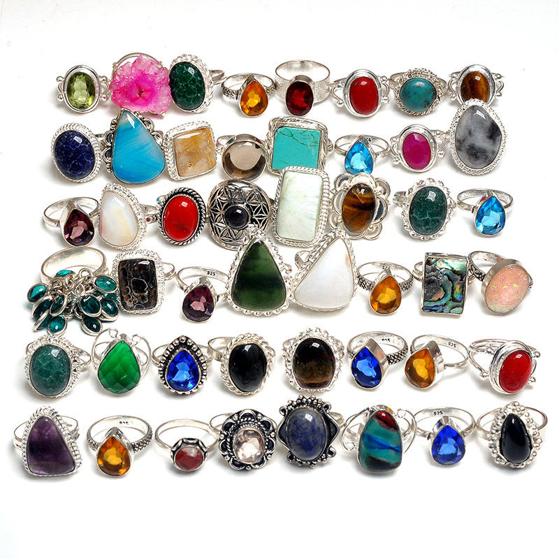 Abalone Shell  Lot  925 Silver Overlay Pretty Ring wholesaler