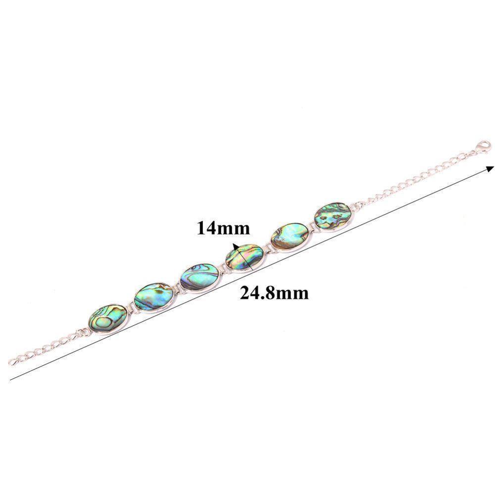 Natural Abalone Shell 925 Silver Filled Women Jewelry Chain Bracelet Supplier