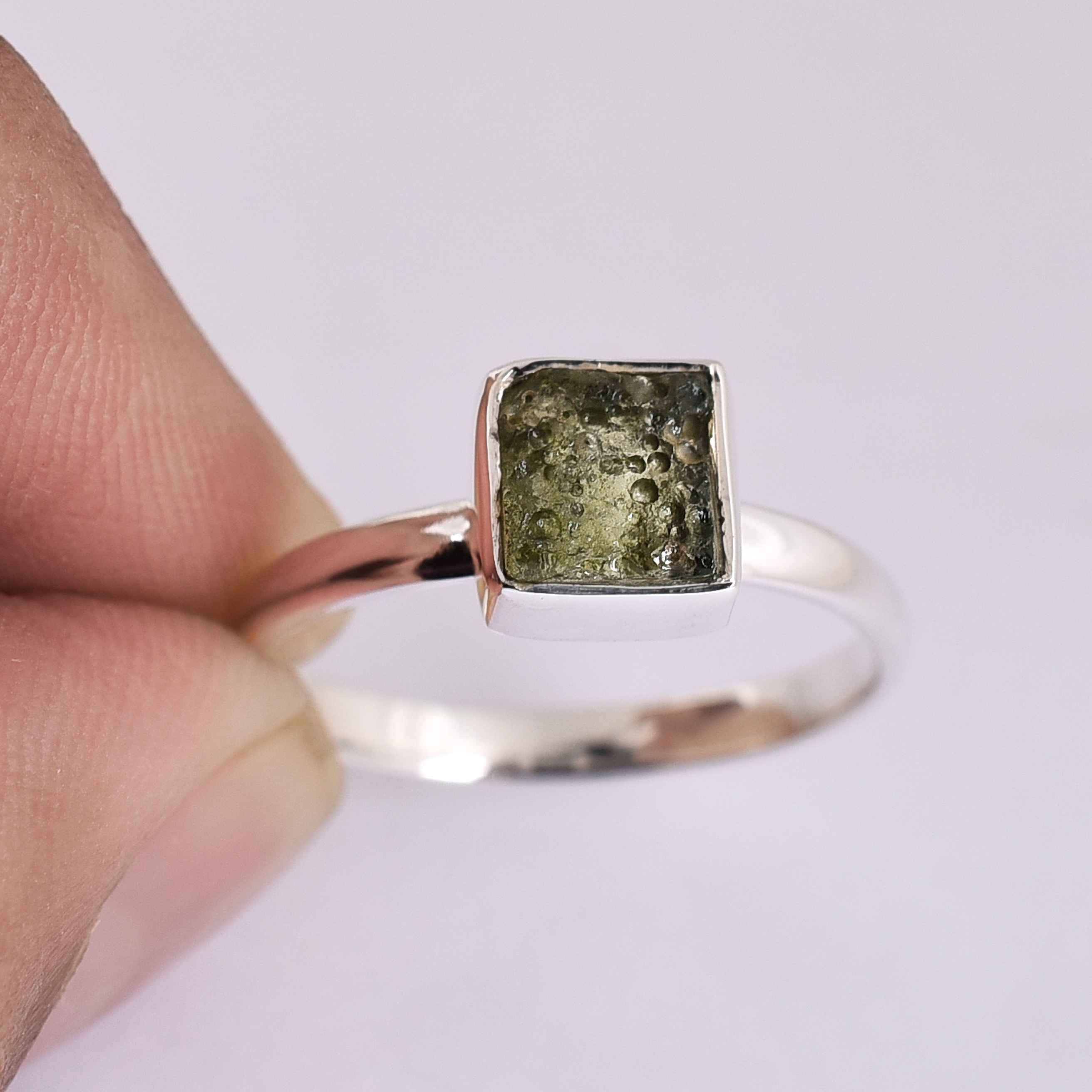 Natural Moldavite Gemstone Ring Wholesaler