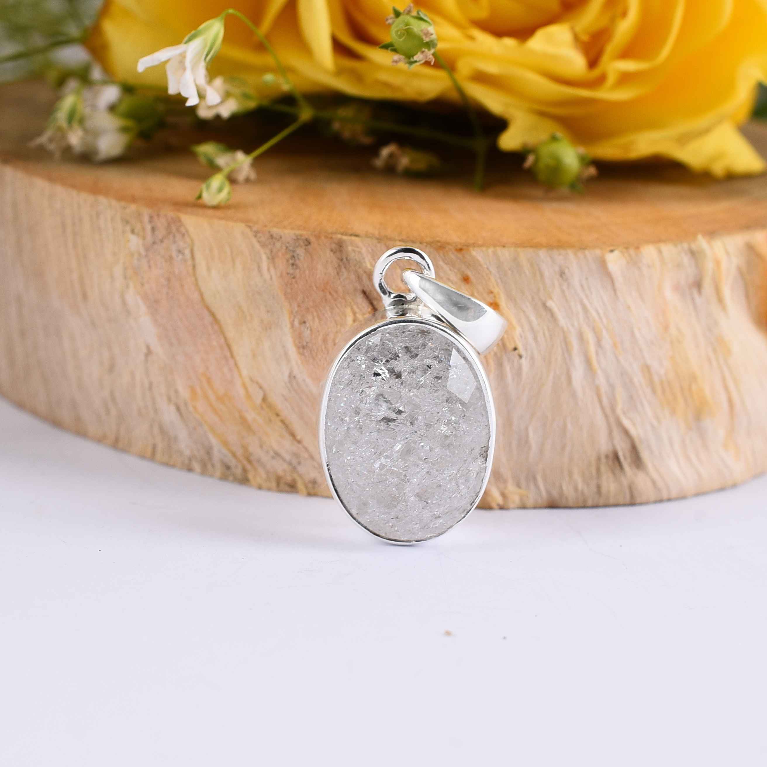 Natural Crackle Quartz Genuine Gemstone Pendant Wholesaler
