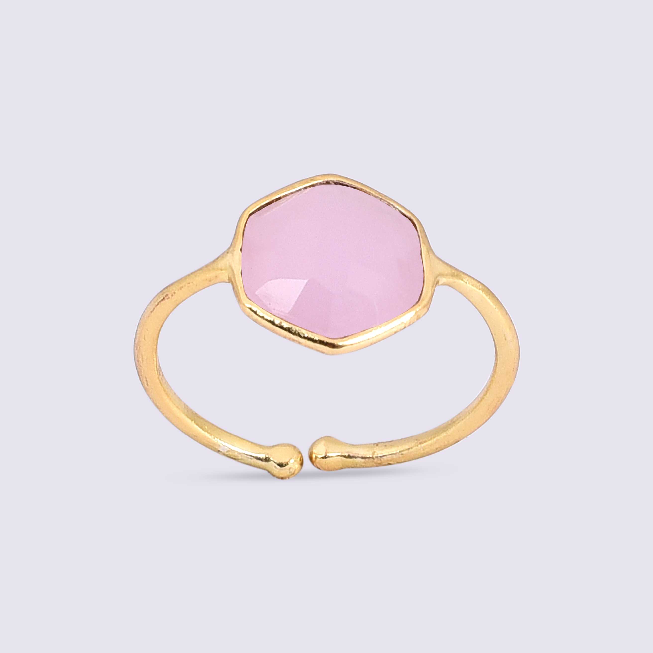 Rose Chalcedony Gemstone Ring Wholesaler