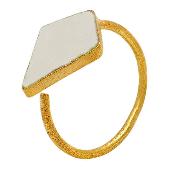 Rainbow Moonstone Solid 925 Sterling Silver Gold Plated Ring Wholesaler